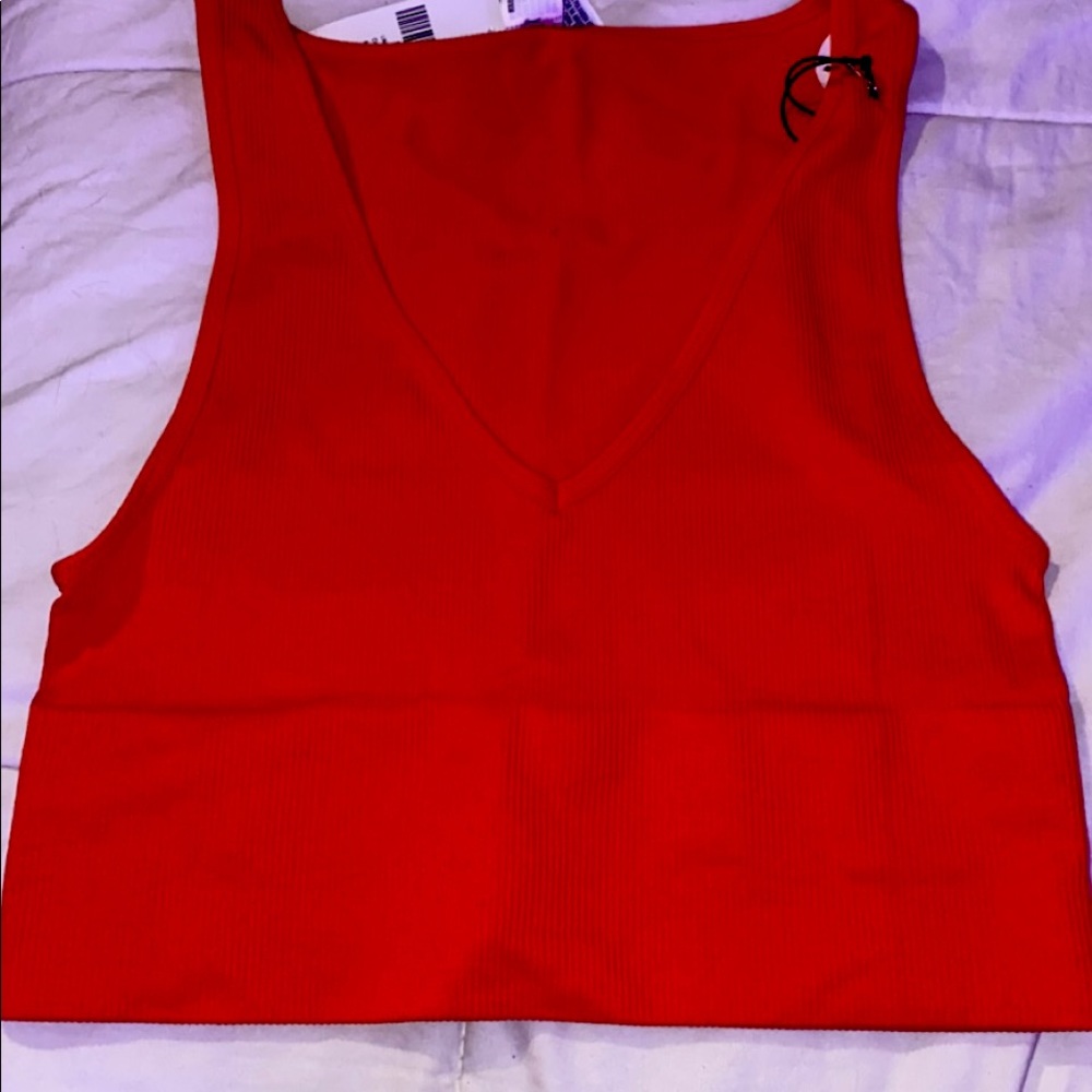 Red crop top